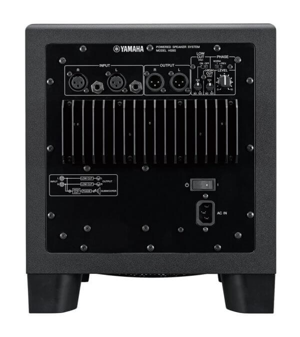 hs8s powered subwoofer yamaha back view