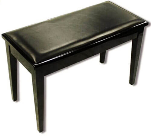 Yamaha Duet Piano Bench w_ Storage Polished Ebony