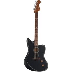 Fender Acoustasonic Standard Jazzmaster Acoustic-Electric Guitar Black - Image 3