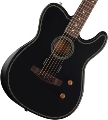 Fender Acoustasonic Standard Telecaster Acoustic-Electric Guitar – Black