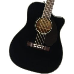 Fender CC-60SCE Acoustic Electric Concert Guitar Black with Fishman Pickup & Tuner