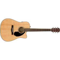 Fender CD-60SCE Dreadnought Acoustic-Electric Guitar Black with Solid Spruce Top