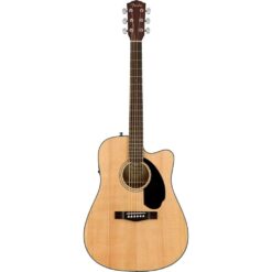 Fender CD-60SCE Dreadnought Acoustic-Electric Guitar Black with Solid Spruce Top - Image 3