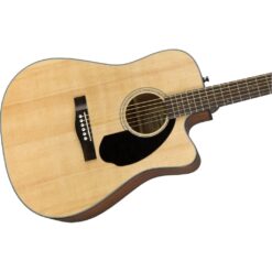 Fender CD-60SCE Dreadnought Acoustic-Electric Guitar Black with Solid Spruce Top - Image 4