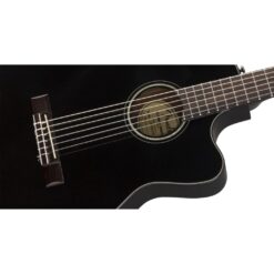 Guitare Acoustique-Électrique Fender CN-140SCE Thinline Concert à Cordes Nylon avec Étui, Noire – Image 5