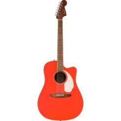 Fender California Standard Redondo CE Acoustic-Electric Guitar, Fiesta Red