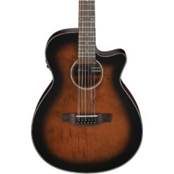 Ibanez 12-String Acoustic-Electric Guitar – Dark Violin Sunburst - Image 4